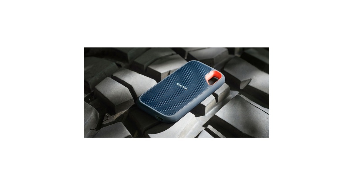 SanDiskExtreme Portable V2, 1 TB externe SSD  (Zwart/oranje, SDSSDE61-1T00-G25, USB-C)