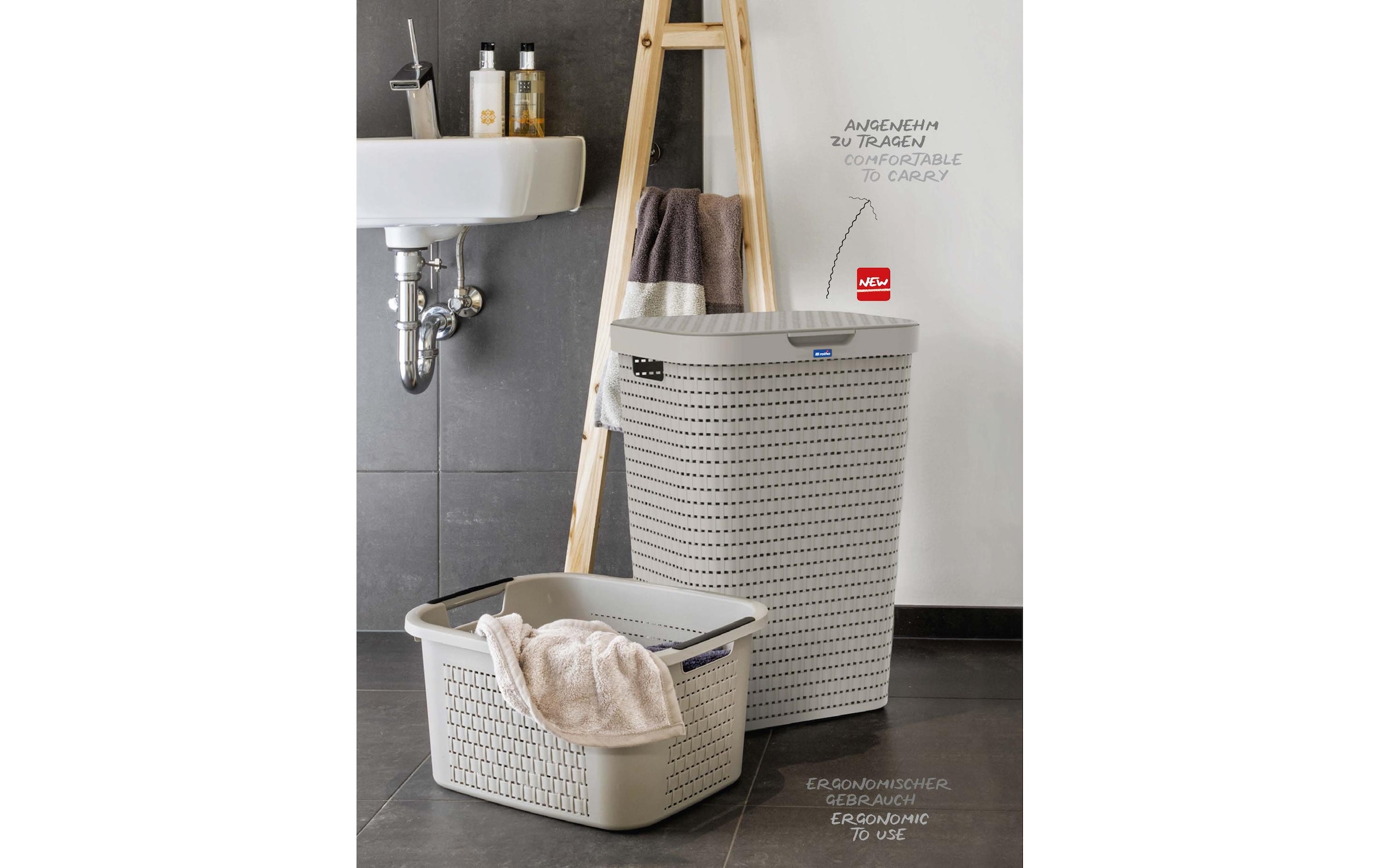 ROTHO Wäschekorb »Rotho Country Beige«