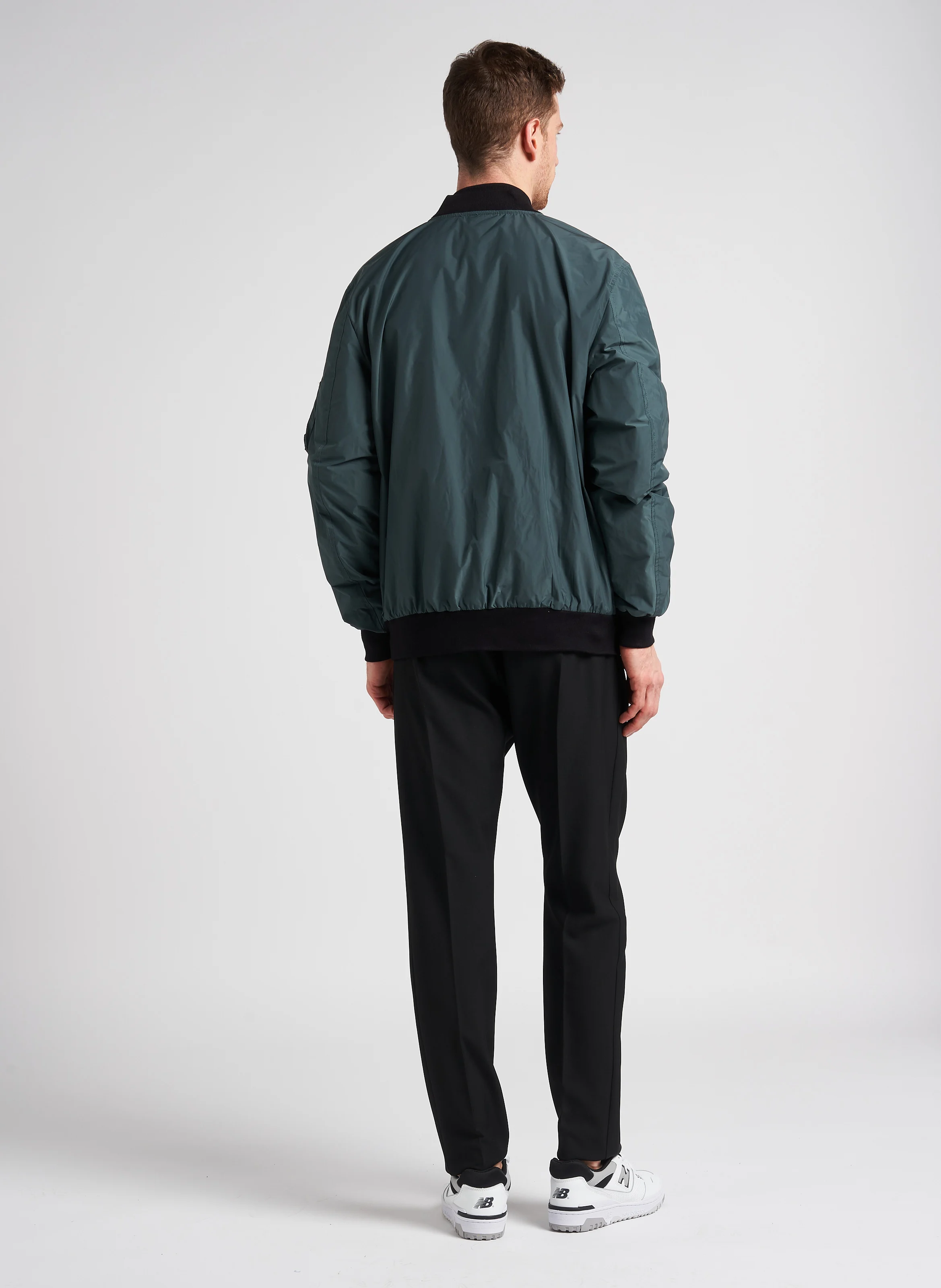 MA1 - Bomber col teddy regular-fit zippé | Vert