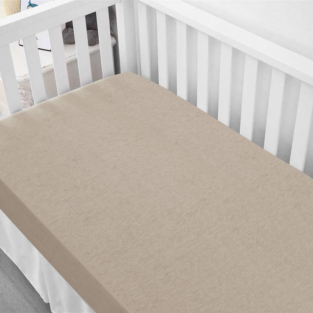 ledikant hoeslaken jersey 60x120 beige