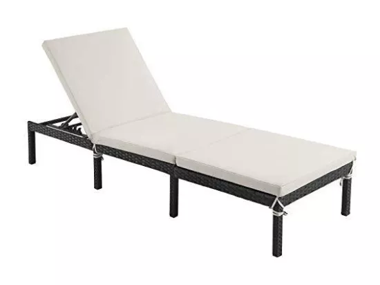 Chaise longue bain de beige 59 x 198 x 28 cm 12_0001656