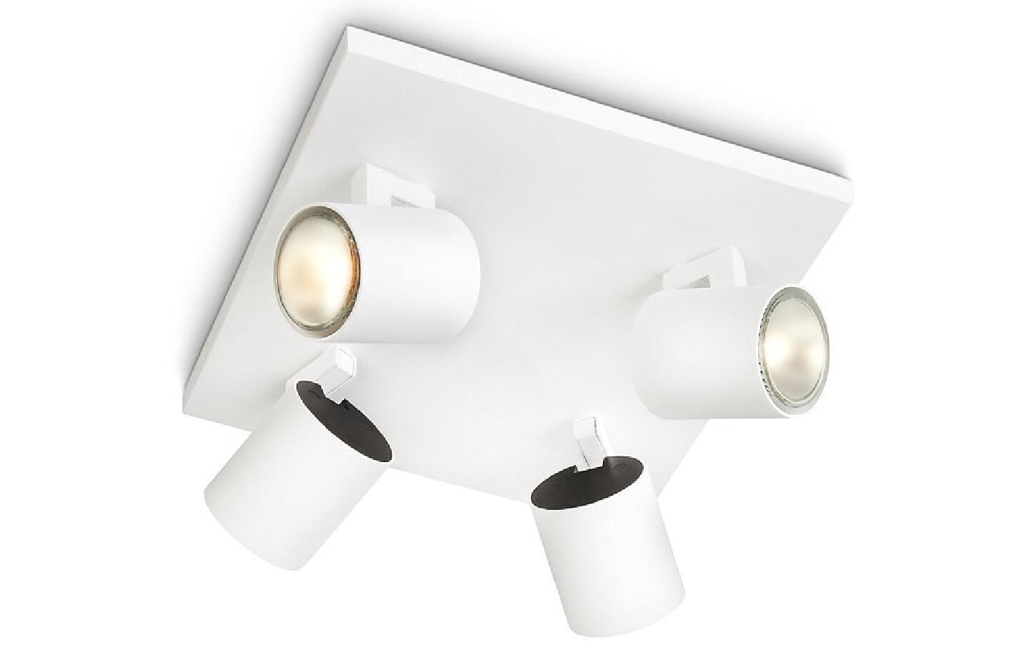 Aufbauspot Runner, 4 x GU10, 20 W, WeissMyLiving Aufbauleuchte mit beweglichem Leuchtenkopf