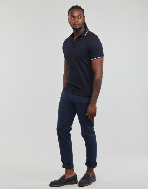Fred Perry - TWIN TIPPED FRED PERRY SHIRT - Marine / Blanc / Rouge