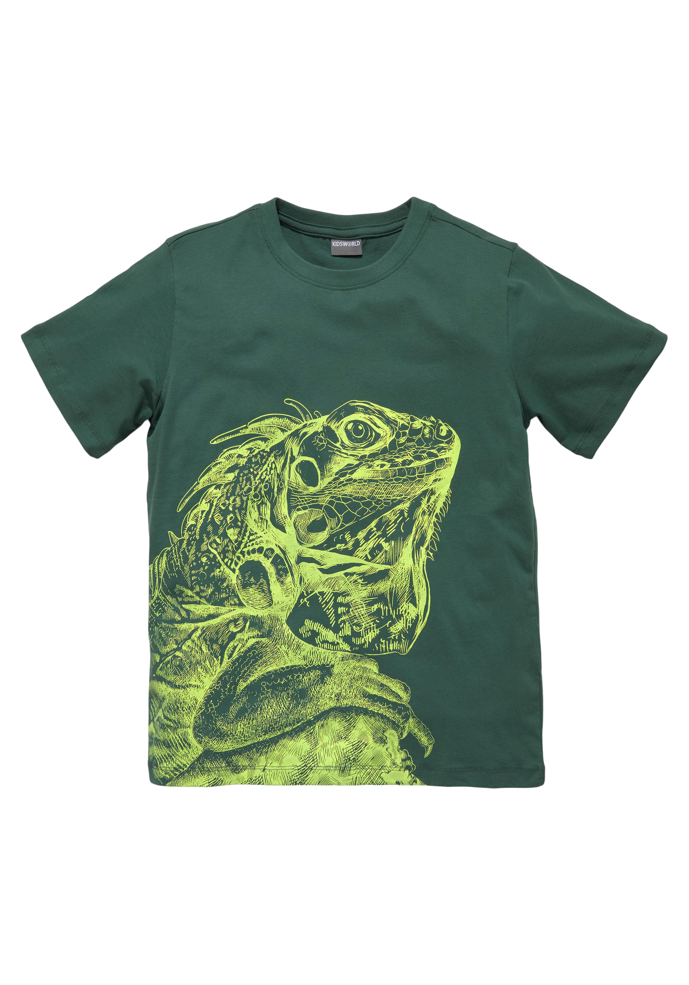 KIDSWORLD T-Shirt »GECKO«, Kurzarm,  Basic-Passform,  bedruckt,  Rundhalsausschnitt