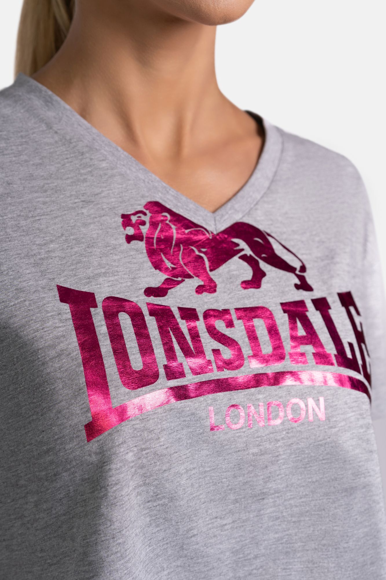 Lonsdale Frauen T-Shirt Cropped Oversize HEDDLE