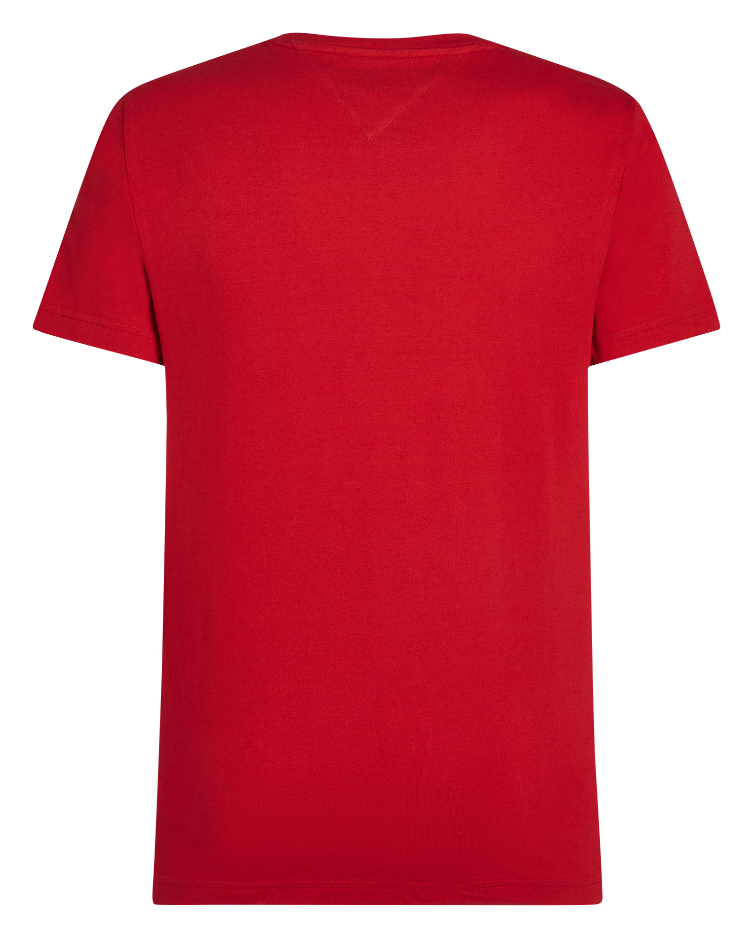 Tee-shirt col rond droit en coton organique | Rouge