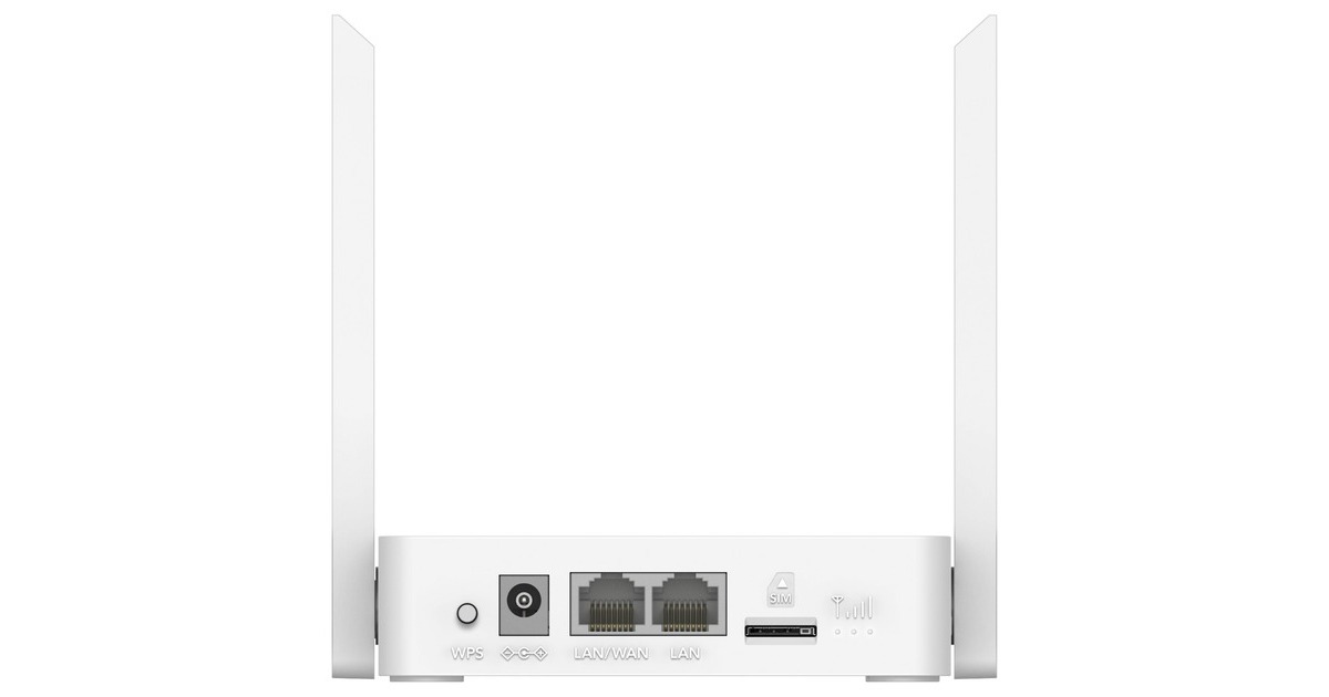 CudyN300 Wi-Fi 4G LTE Cat4 router  (Wit, Cudy App, nano SIM-slot)