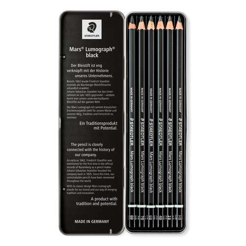 STAEDTLER® Mars® Lumograph® Black 6er Bleistift-Set