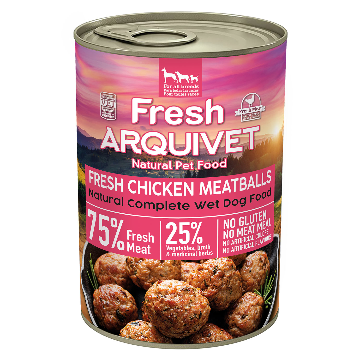Almôndegas de Frango Fresco - Almôndegas com frango, cenoura e ervilha - 400g
