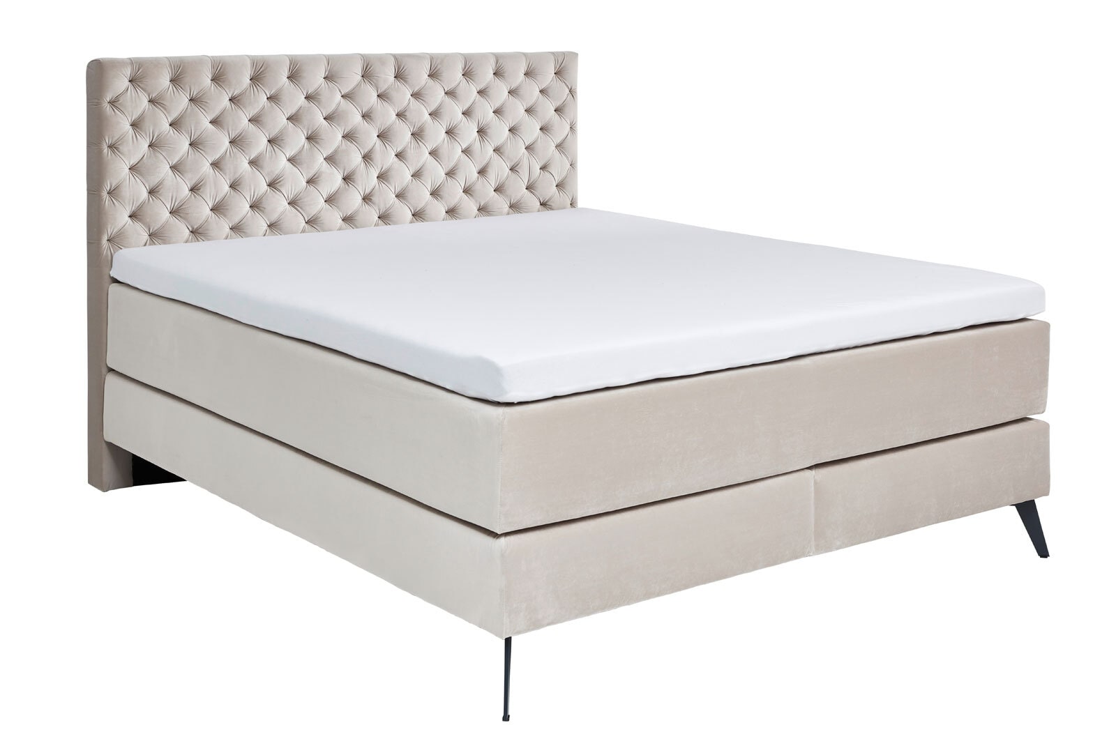 Boxspringbett LA MAISON 160 x 200 cm H2 beige