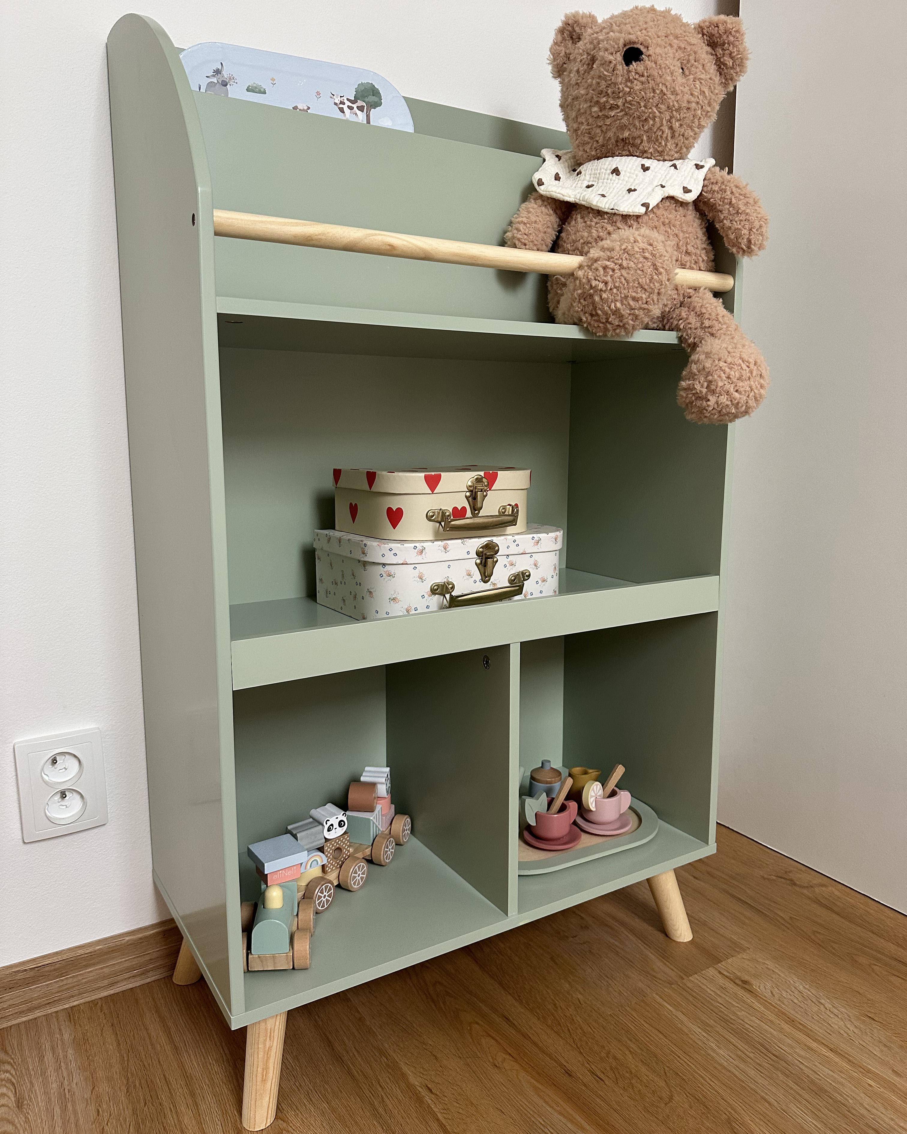 Boekenkast met 3 planken LILOET 102 cm Lichtgroen