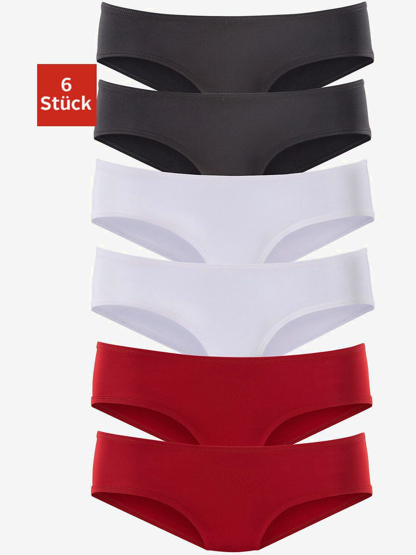 Lot de 6 panties hipster vivance