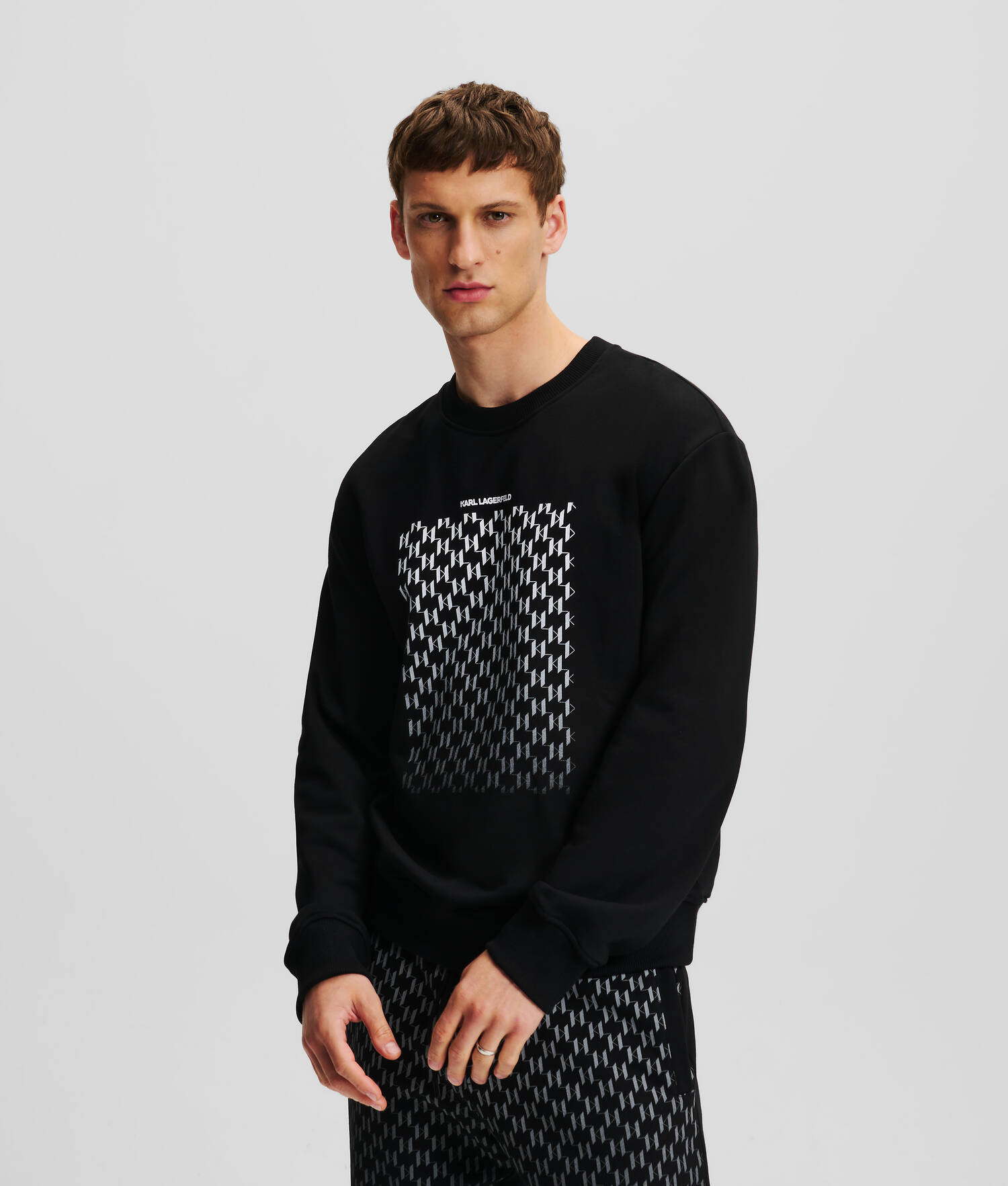 SWEAT-SHIRT EFFET DEGRADÉ KL MONOGRAM