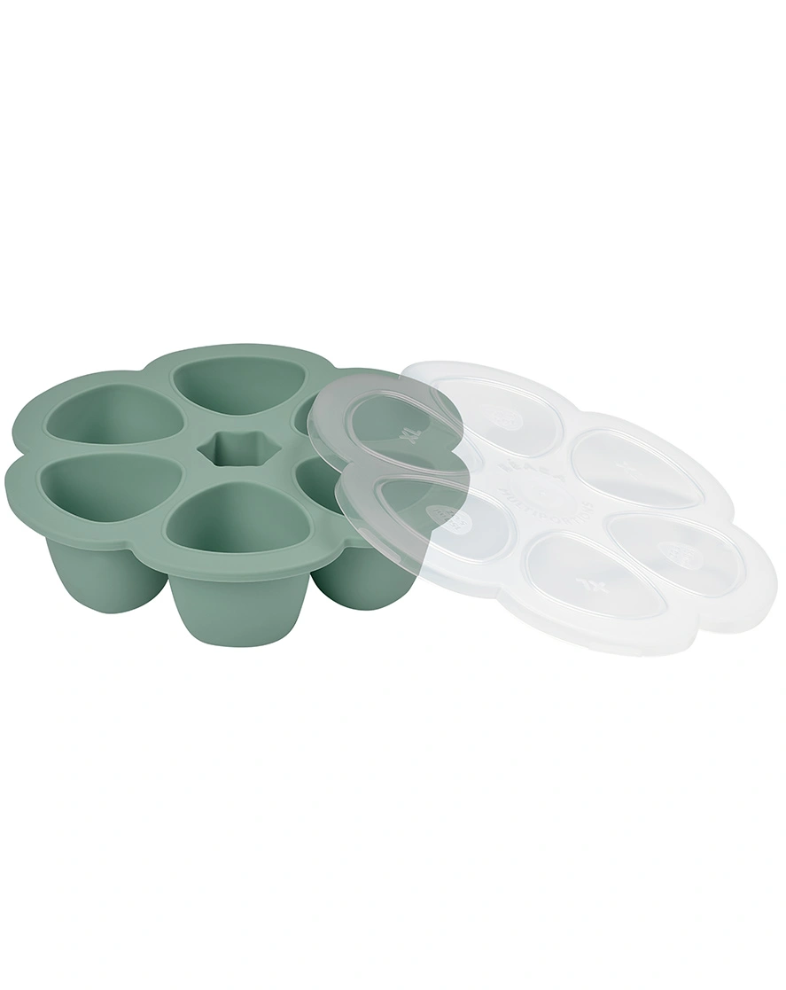 Aufbewahrungsbehälter MULTIPORTIONS aus Silikon in sage green