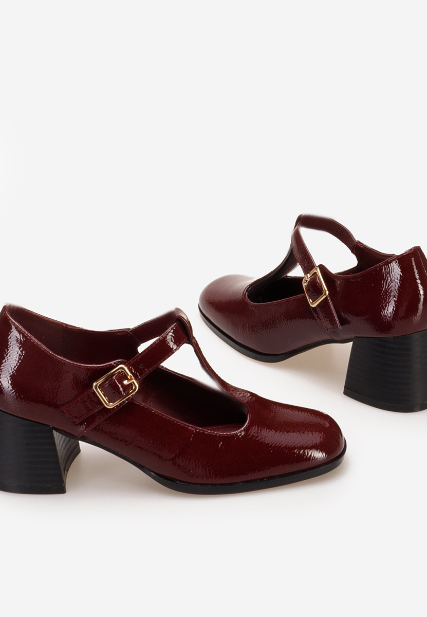 Chaussures à talon moyen bordeaux Vesita V2