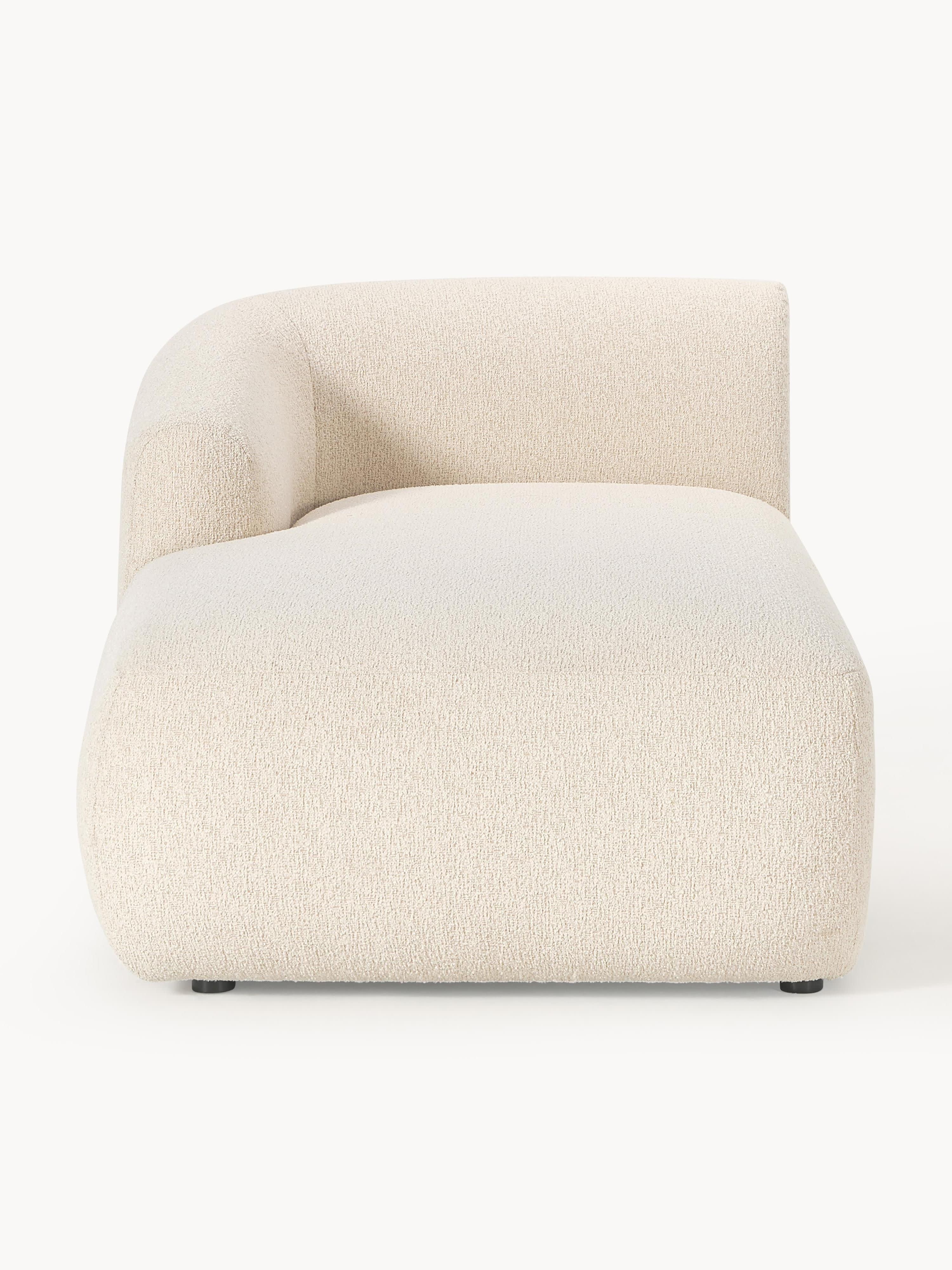 Chaise longue hoekmodule Sofia uit bouclé