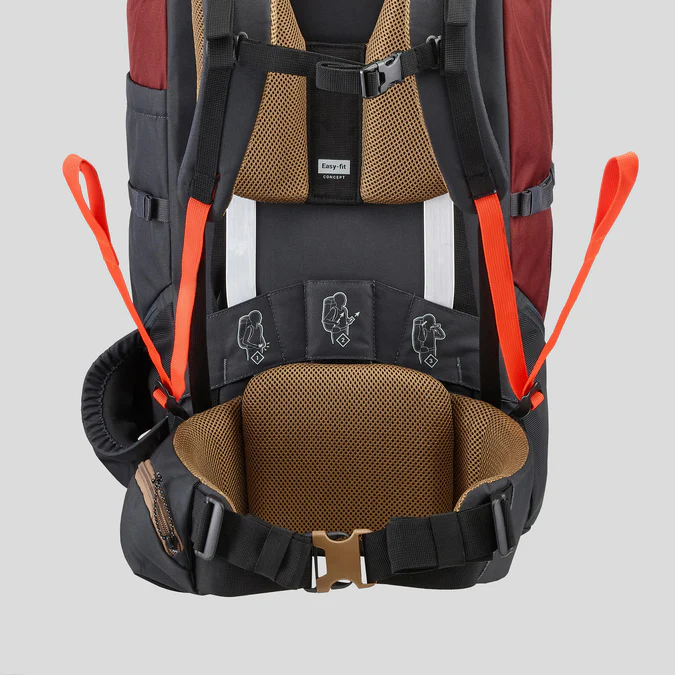 Decathlon Forclaz - Mochila Forclaz MT100 Easyfit Masculina de 70 L para Mochilão