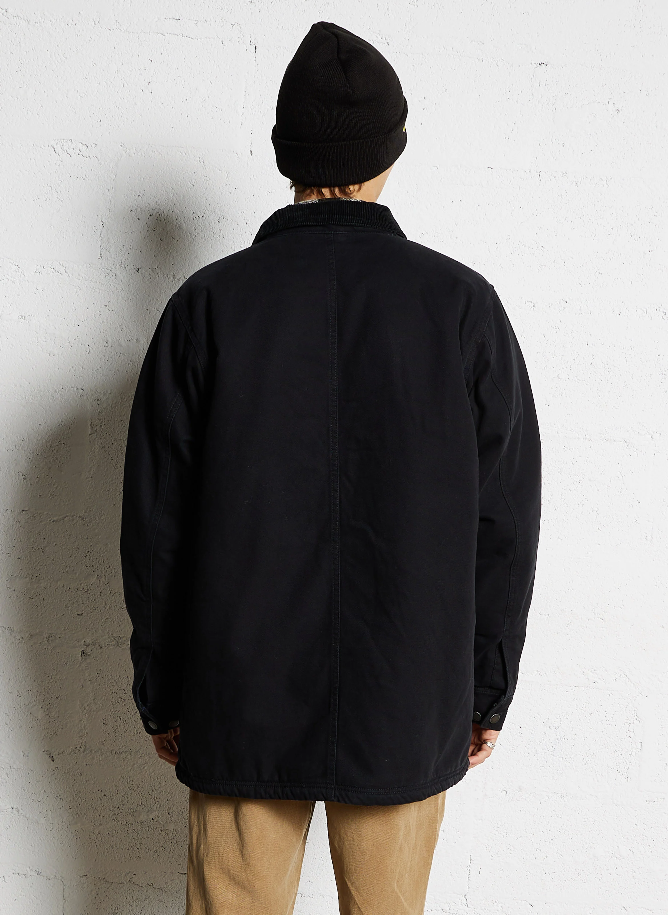 DUCK - Veste col classique en coton | Noir