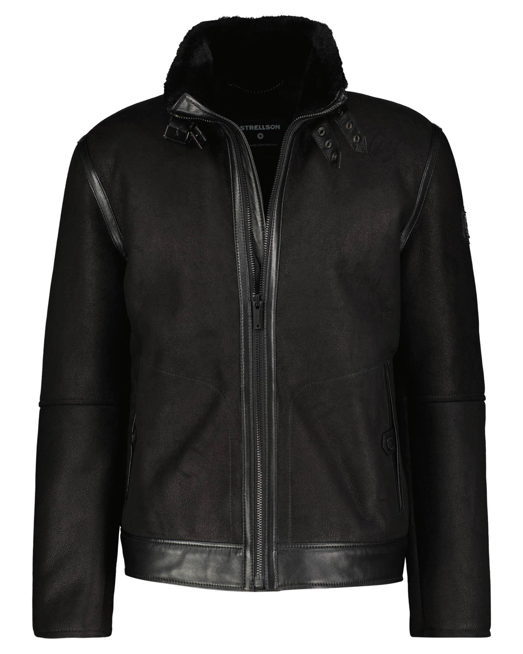 Strellson| Herren Lederjacke SHELTER-DF mit Lammfell