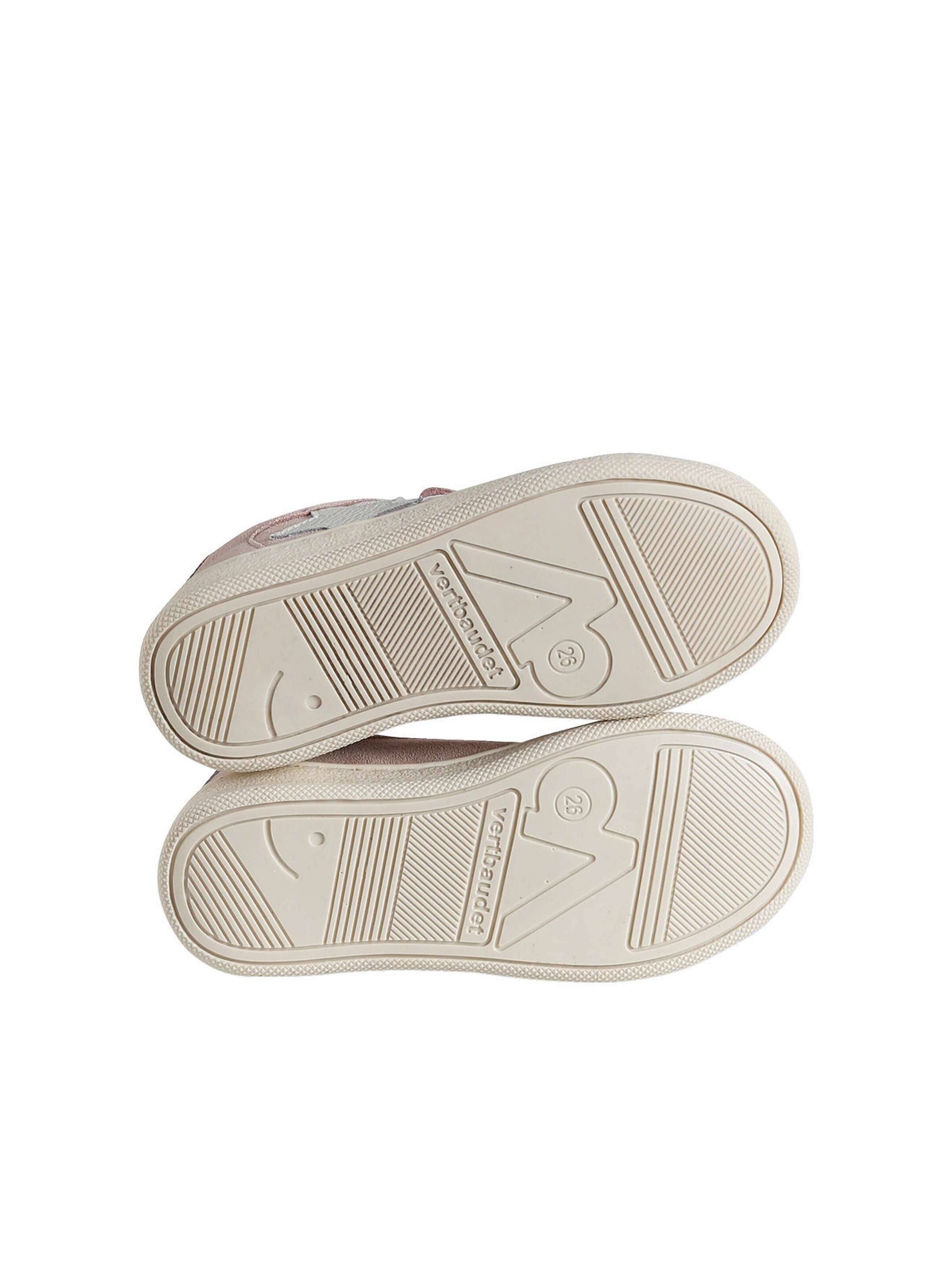 Vertbaudet Kinder Ledersneakers mit Stern und Anziehtrick hellrosa