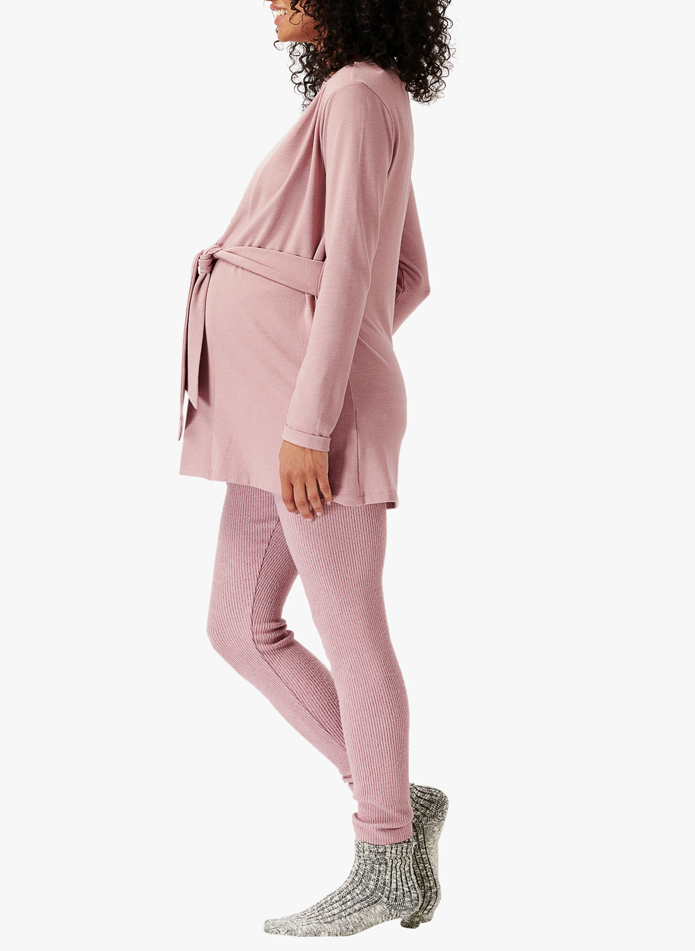 PITTSBORO - Pull de grossesse ceinturé | Violet