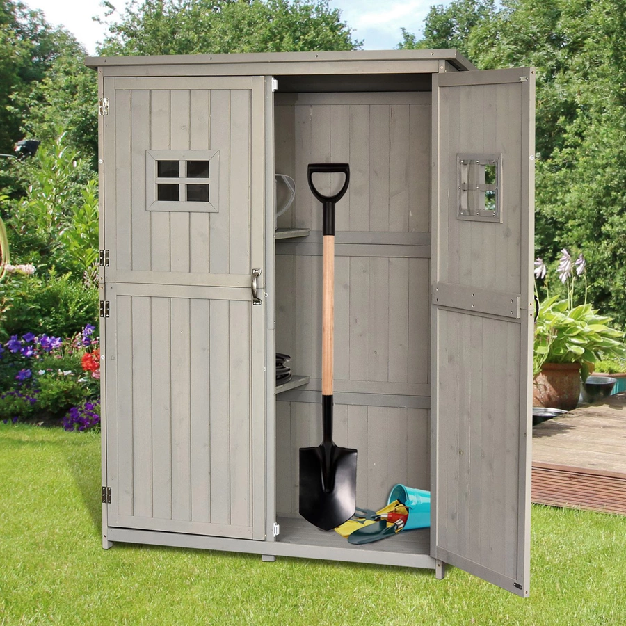 Outsunny Geräteschrank grau