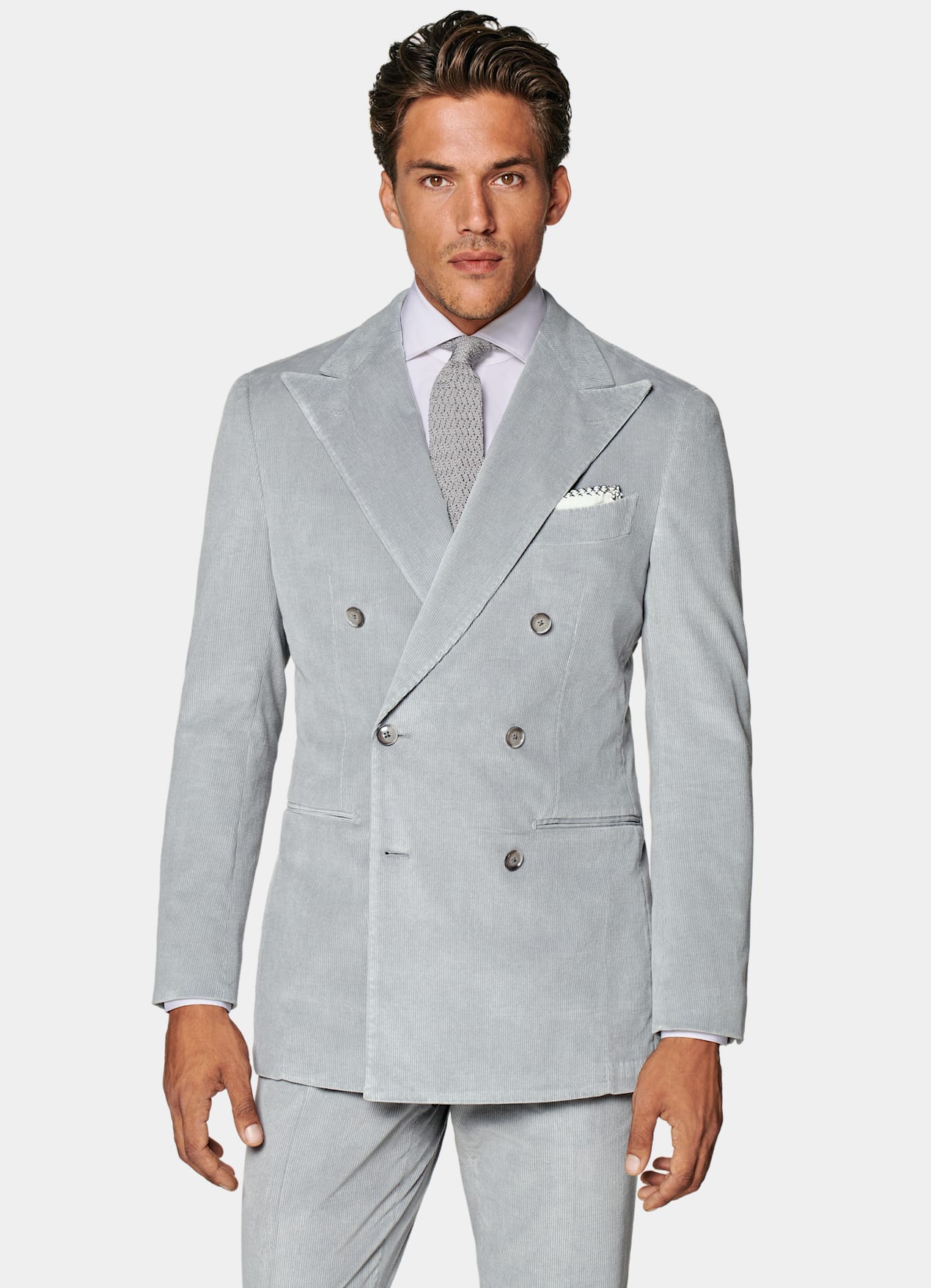 Costume Havana coupe Tailored gris clair
