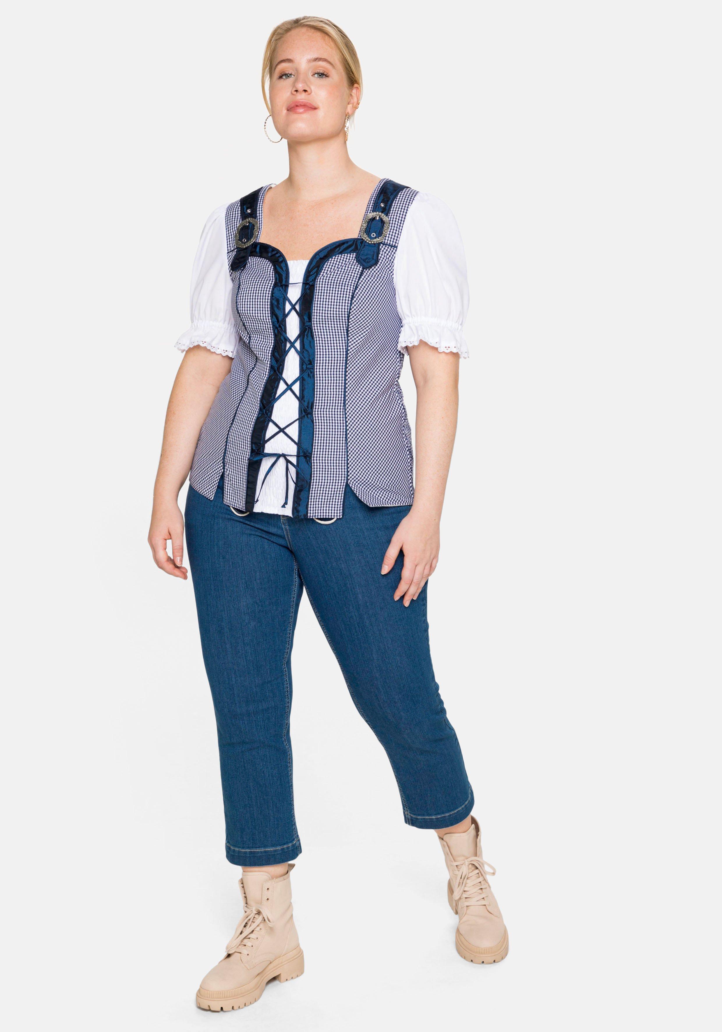 Trachtenbluse im Corsagen-Look