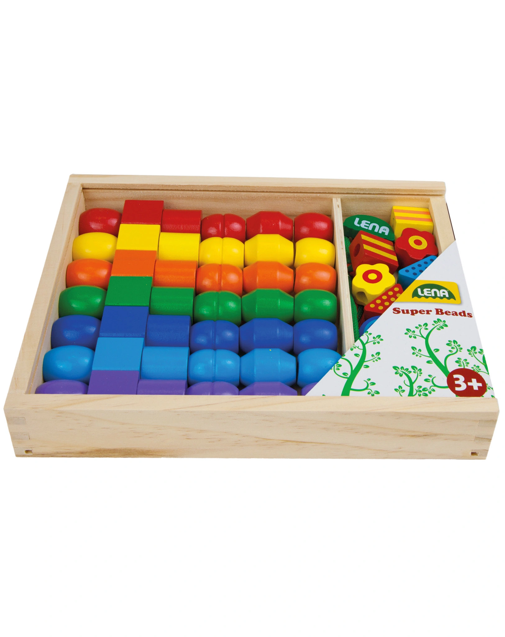 Super Beads Holzfädelperlen