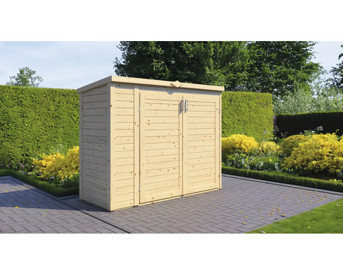 Tuinhuis/fietsenstalling/vuilnisbak Bertilo Multi-Box 3 200x82x163 cm naturel