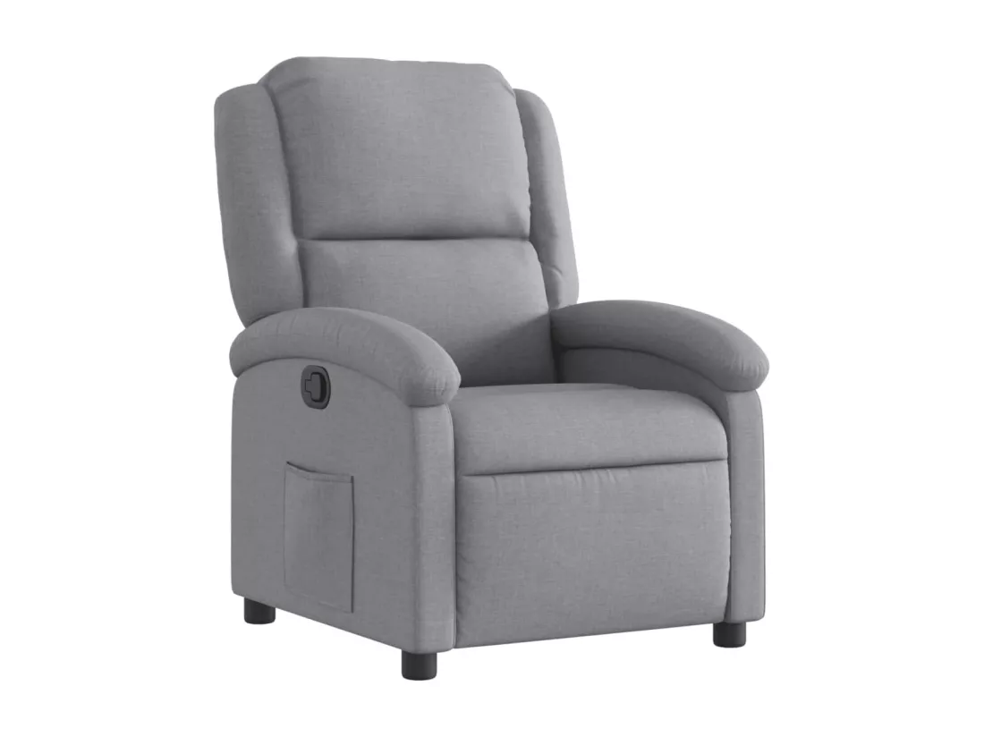 Fauteuil inclinable Gris clair Tissu