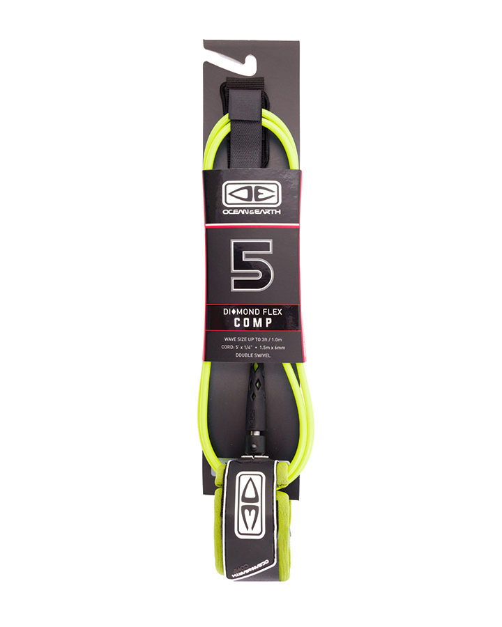 Ocean and earth Leash - Regular Comp Moulded - 5'0 Blue