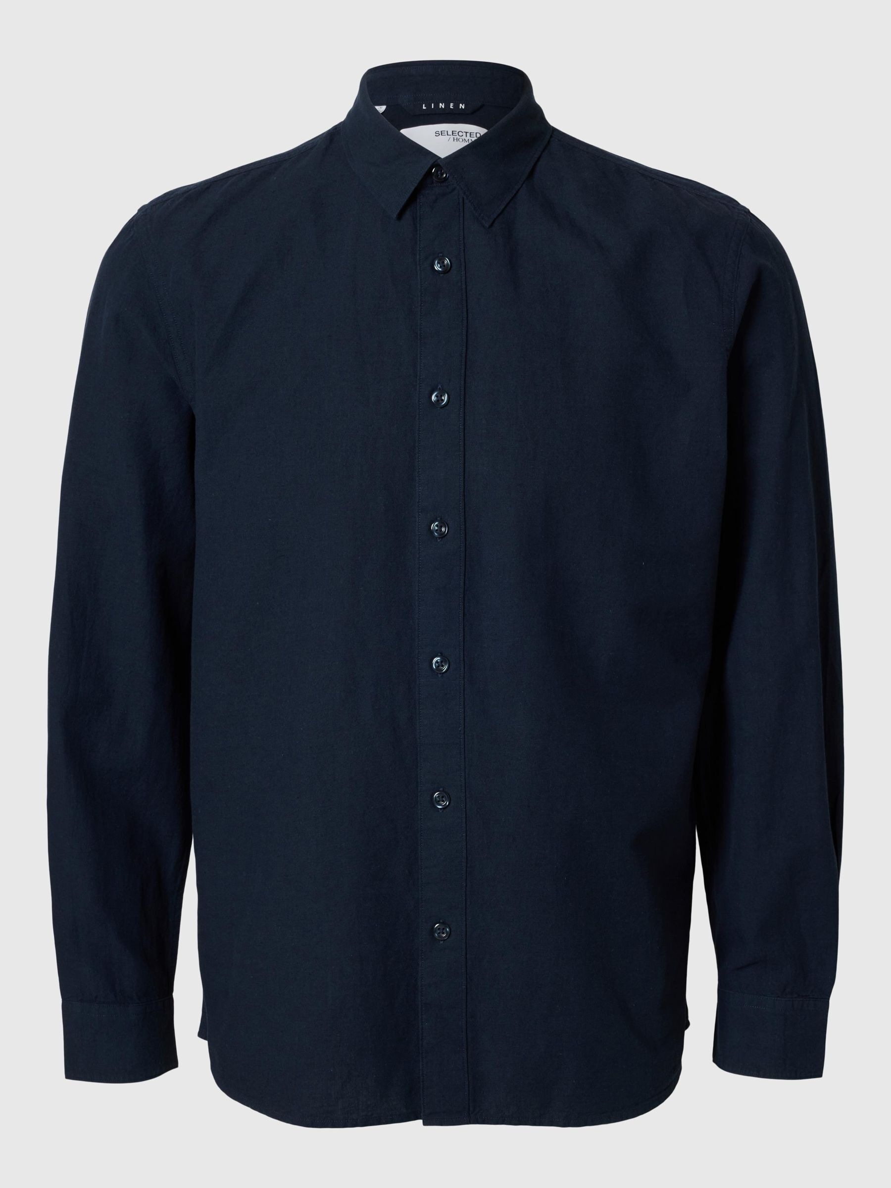 SELECTED HOMME Leinenhemd »SLHSLIMNEW-LINEN SHIRT LS NOOS«, unifarben