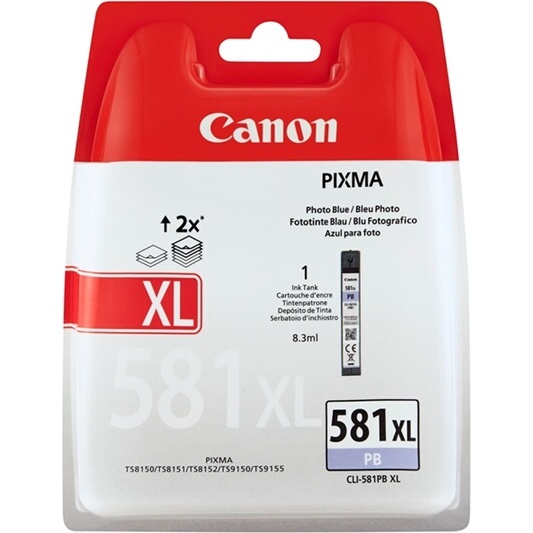 Cartouche d'encre Canon CLI-581 BLEU PHOTO XL
