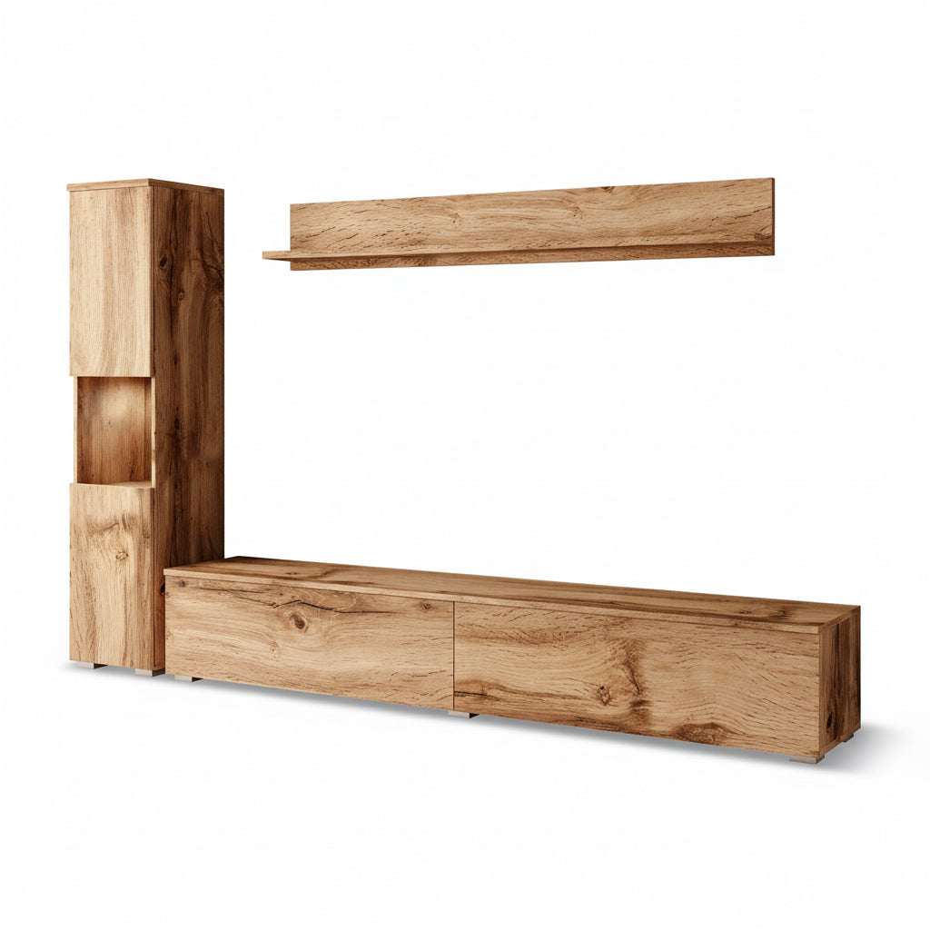 Pure - Wandmeubel - Eiken - 180x33x32 cm