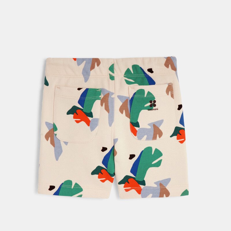 Bermuda bébé garçon à motifs feuilles géométriques beige Catimini Beige