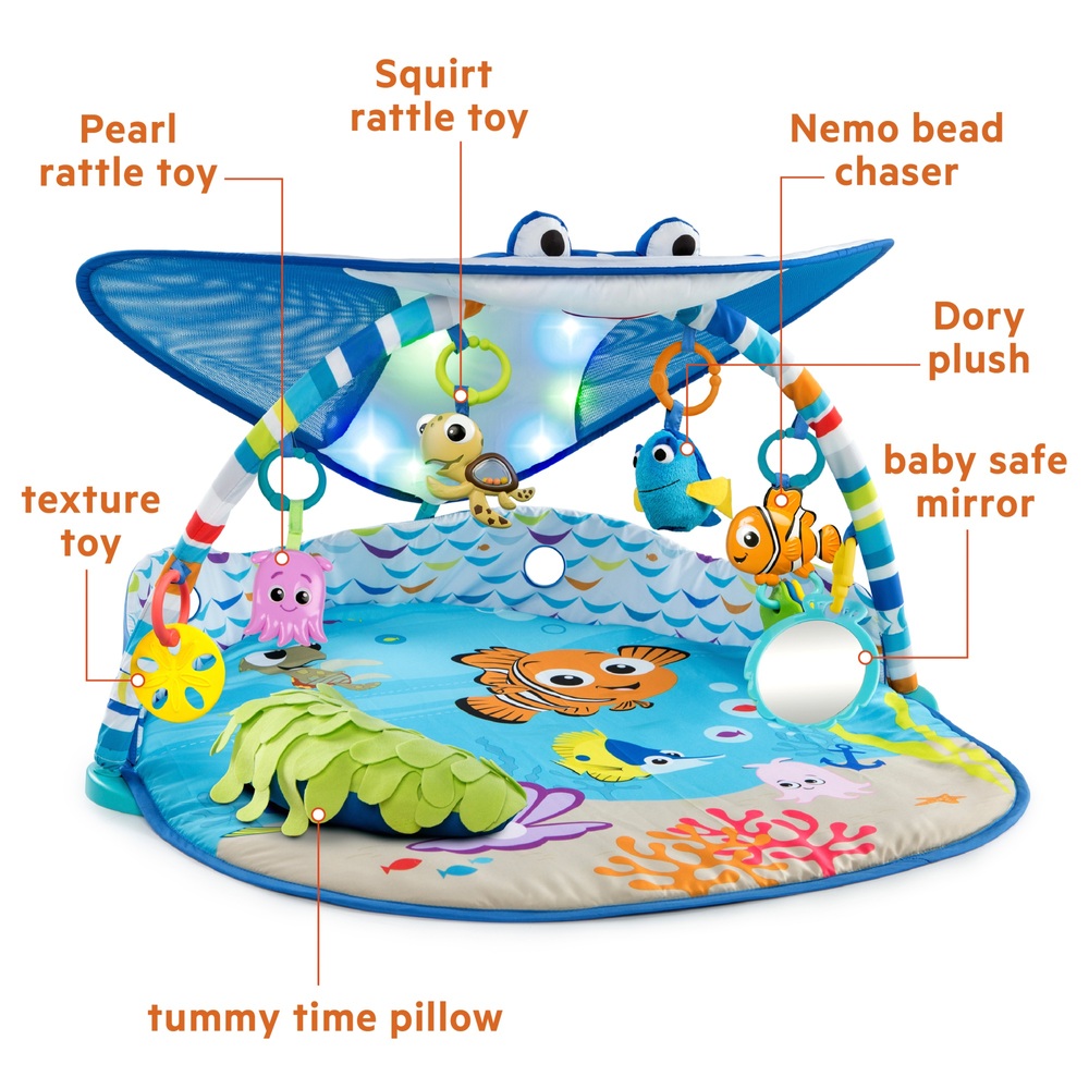 Bright Starts Findet Nemo Mr. Ray Ocean Lights Baby Gym