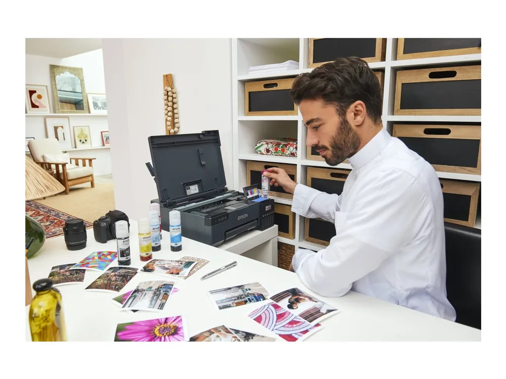 Epson EcoTank L8050 - Printer - farve - blækprinter - ITS - A4 - 5760 x 1440 dpi - op til 8 spm (mono) / op til 8 spm (farve) - Wi-Fi(n)