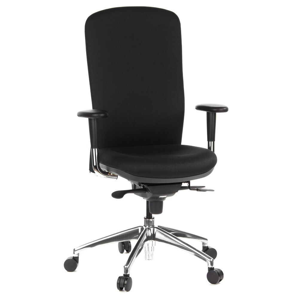 High End Bürostuhl HIGH-TEC Stoff mit Armlehnen (höhenverstellbar) hjh OFFICE