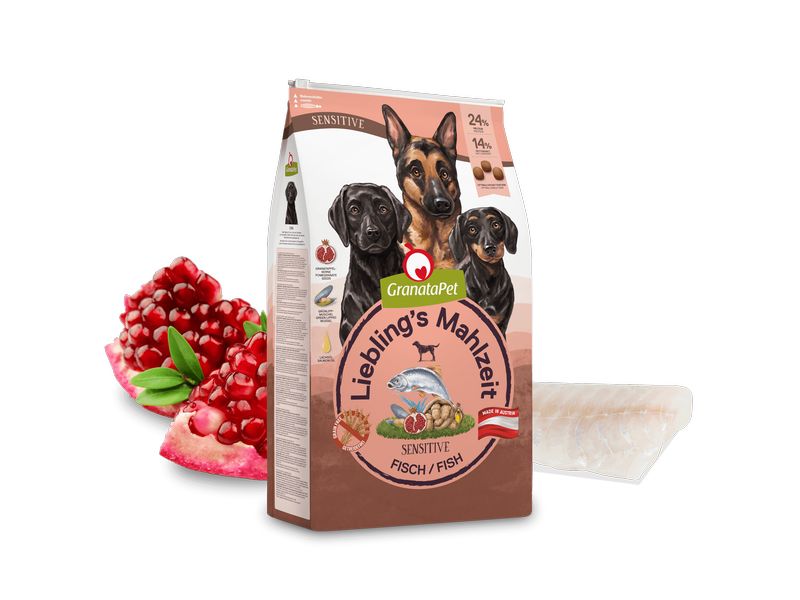 GranataPet Trockenfutter Liebling's Mahlzeit Fisch Sensitiv Alleinfuttermittel für ausgewachsene Hunde