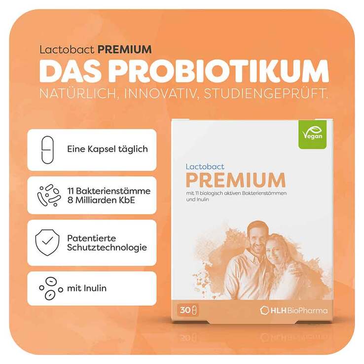 Lactobact Premium magensaftresistente Kapseln, 10 St
