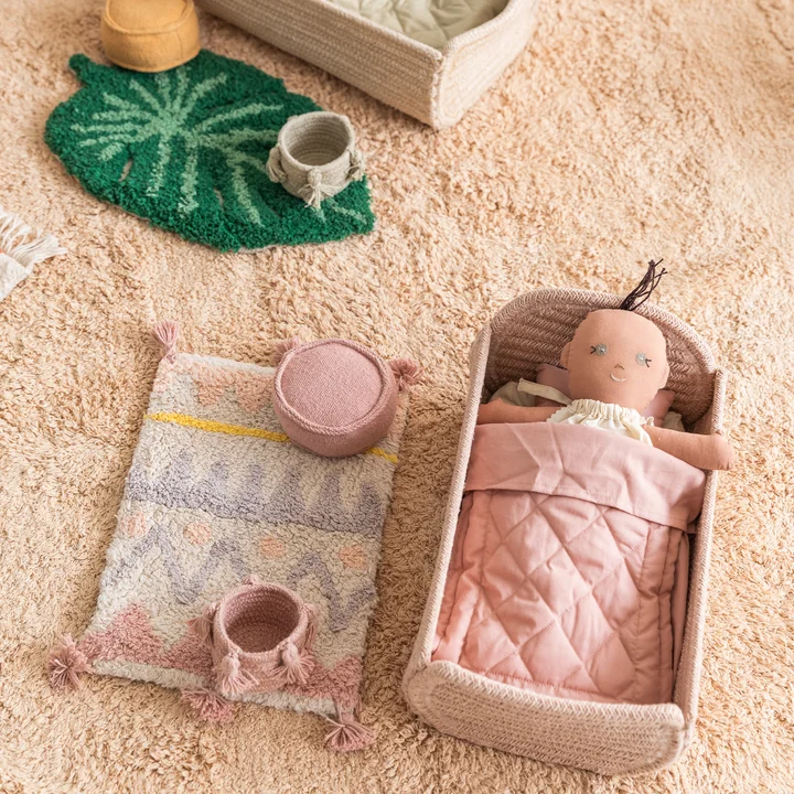 Lorena Canals - Puppenspielset mit Hausverpackung, Nari, olive / orange / honey (6er-Set)