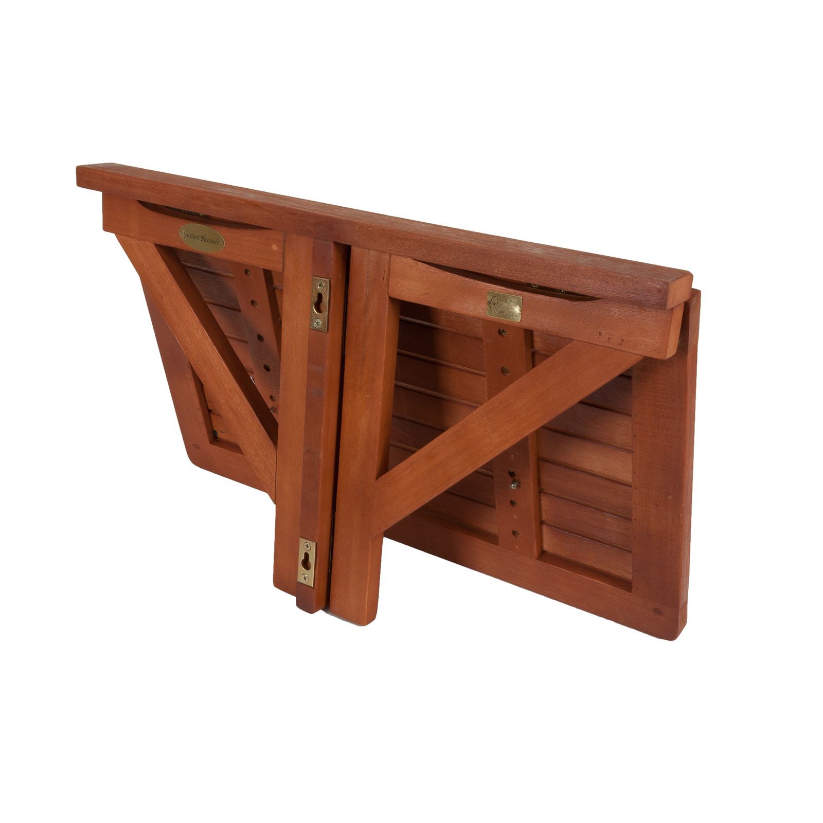 Balkon-Hängetisch STANFORD - Eukalyptus - klappbar - 60x40 cm