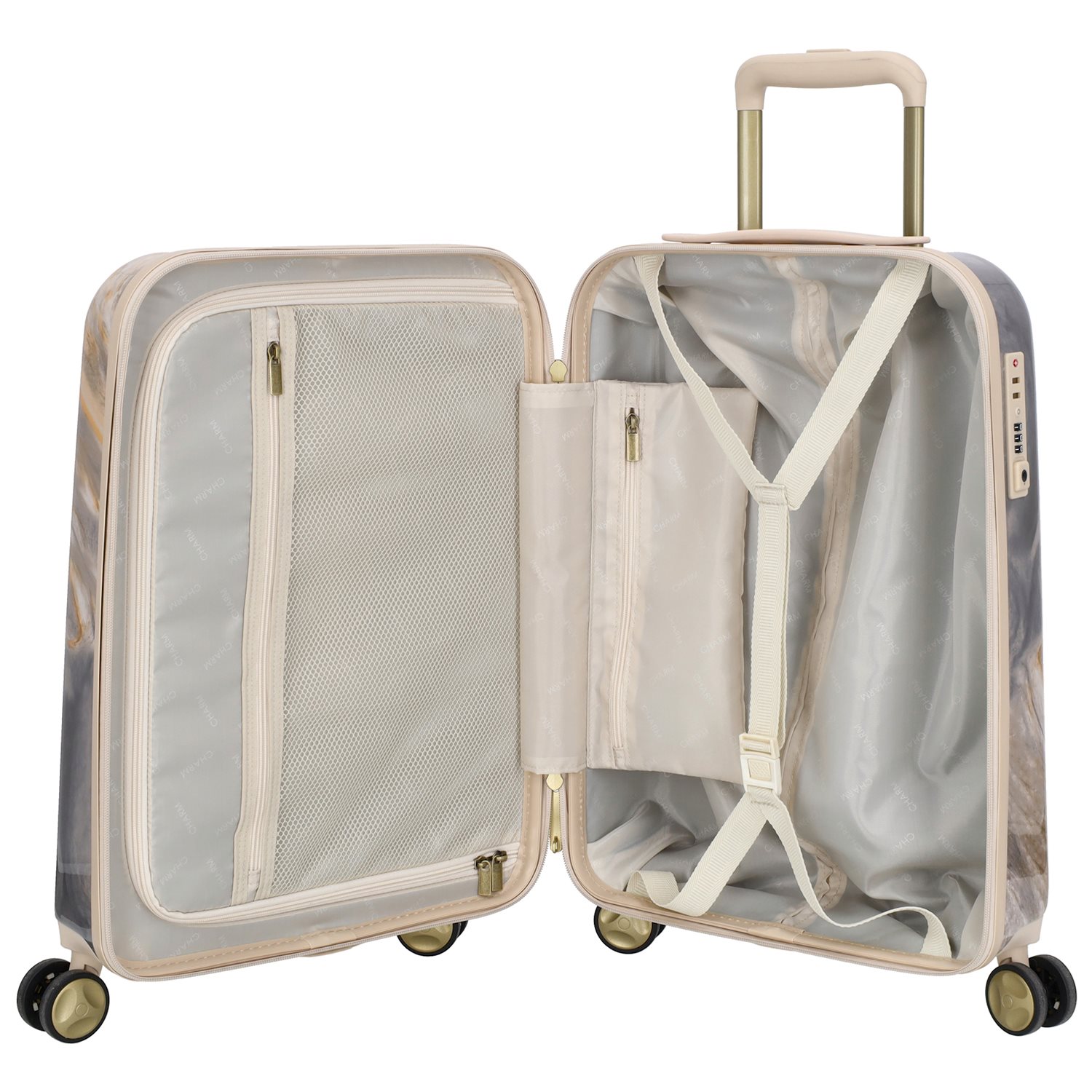 Charm London Marble Cabin Trolley light grey