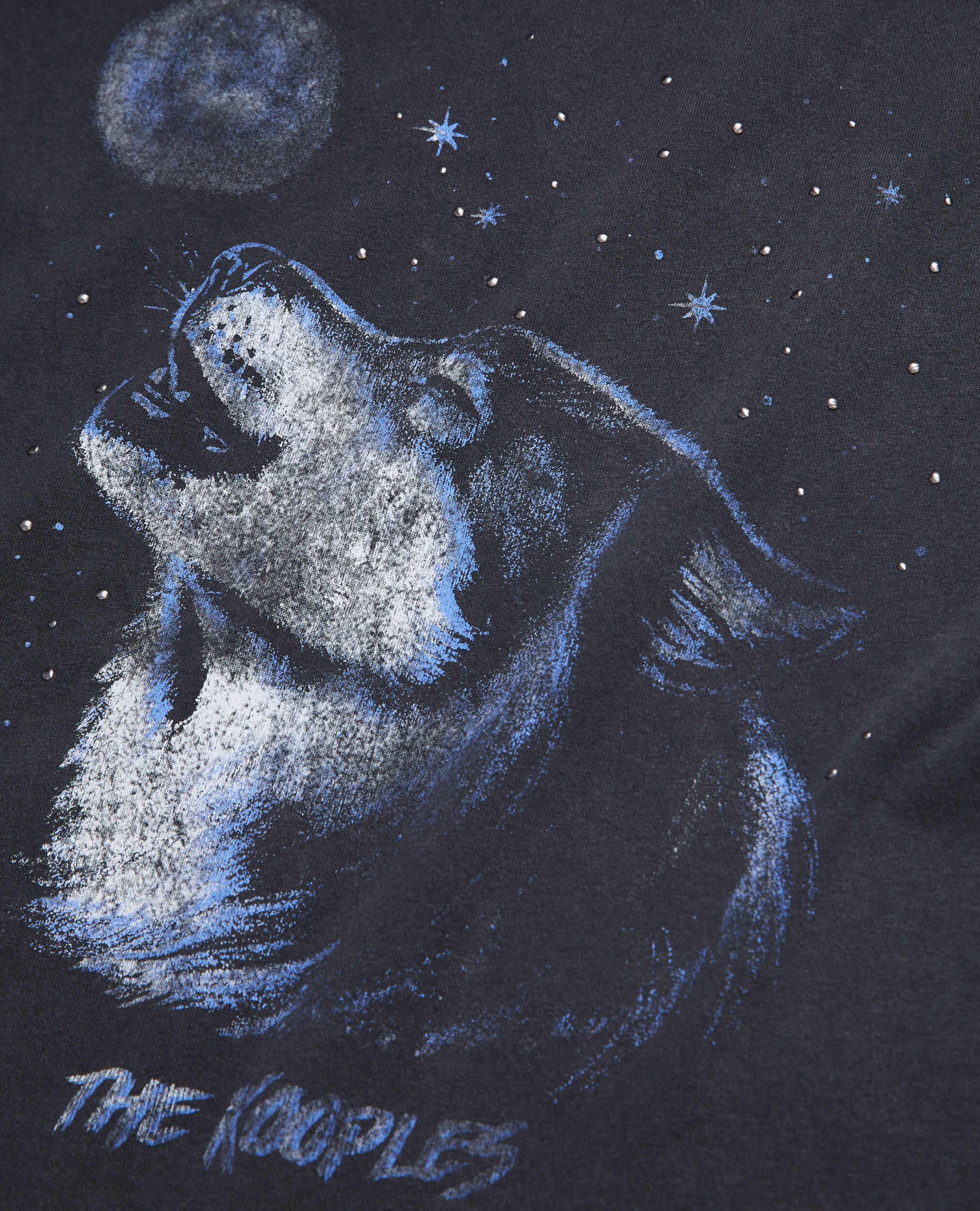 T-shirt noir avec sérigraphie Wolf