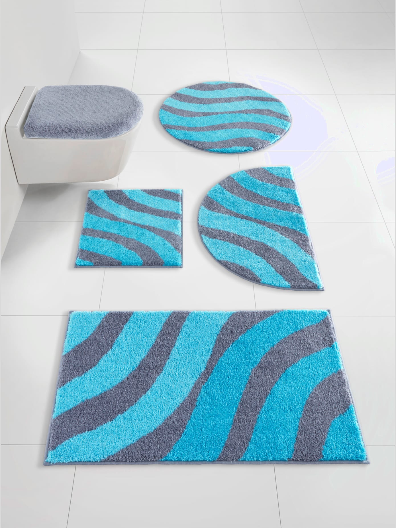 Tapis de bain poils moelleux