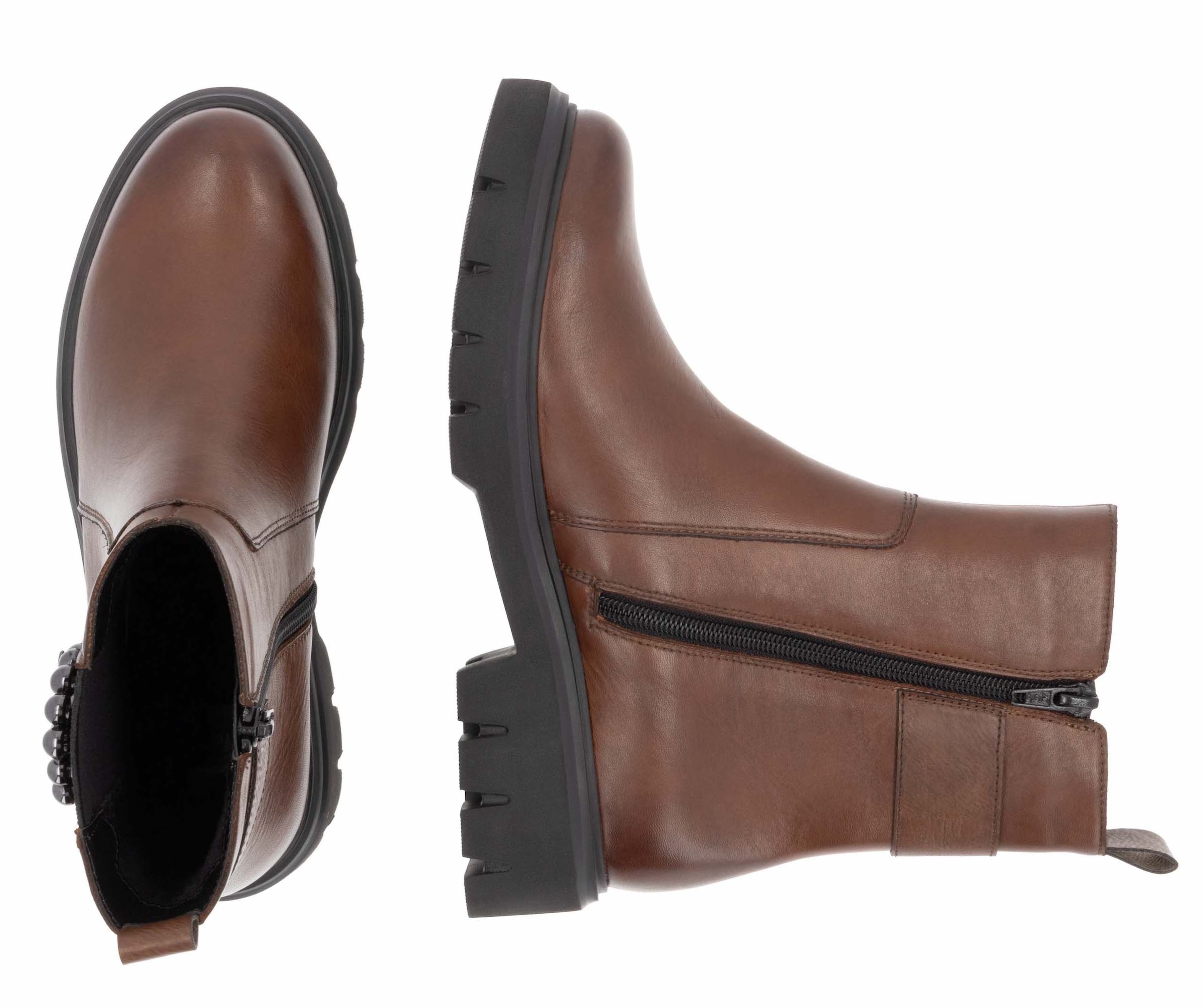 Remonte Chelseaboots  , Blockabsatz, Businessmode, Stiefelette mit schöner Zierschnalle