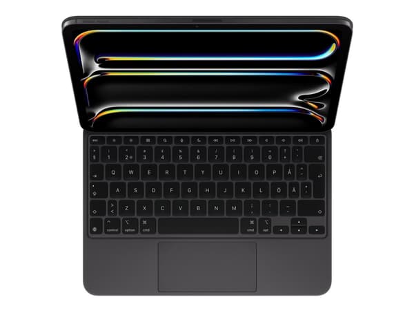 Apple Magic Keyboard - Tastatur og folioveske - med styrepute - bakbelysning - Apple Smart connector - Svensk - svart - for 11-inch iPad Pro (M4)