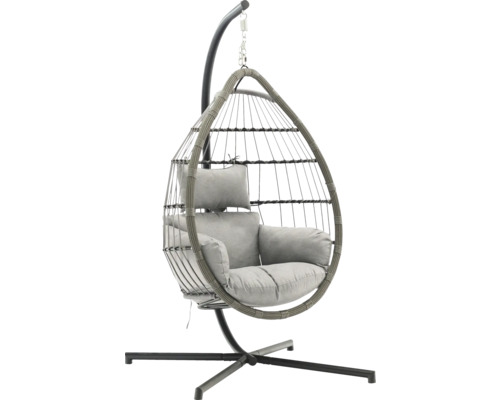 Destiny COCO COZY hangstoel 133 x 131 x 202 cm grijsbruin