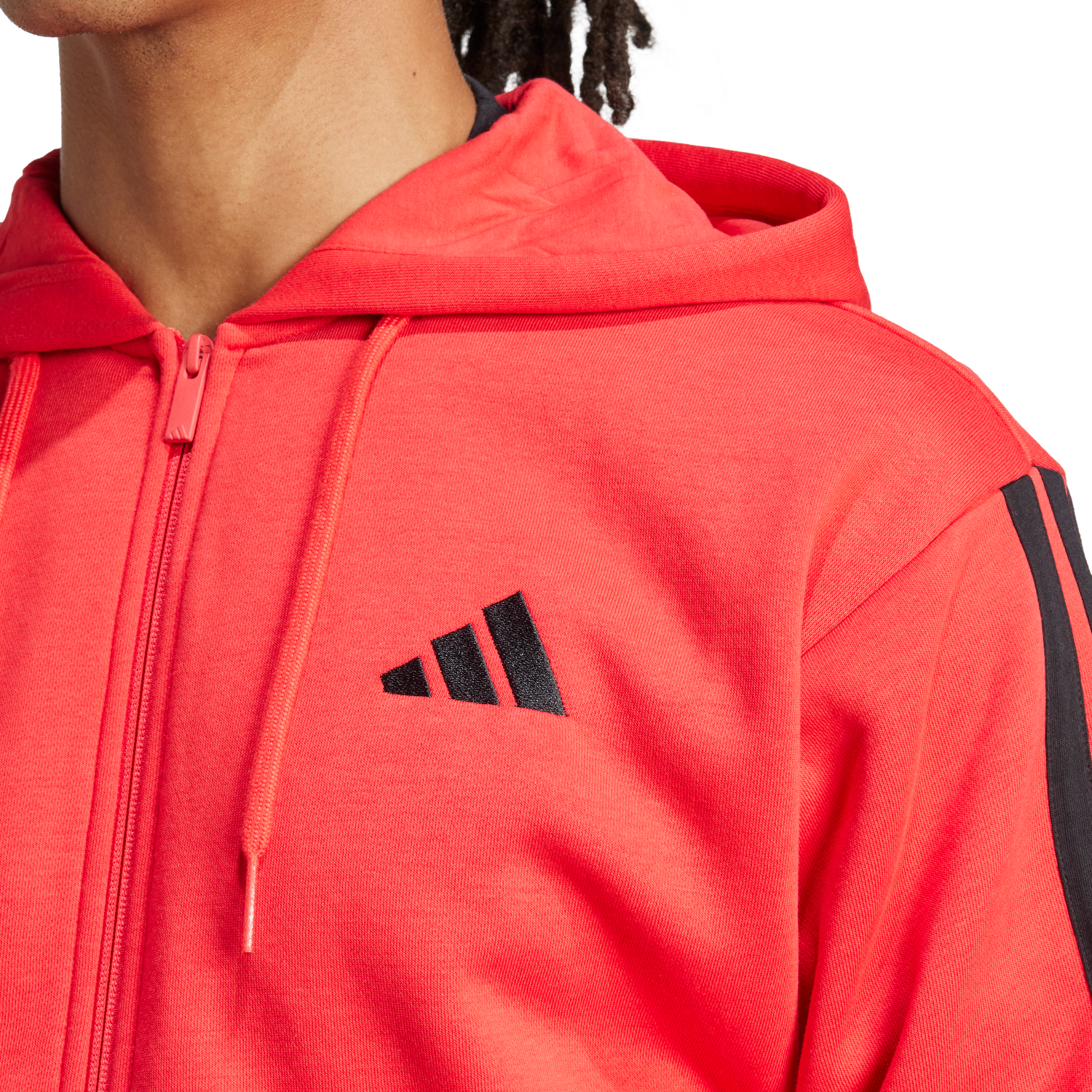 adidas 3 Stripes Fleece Full Zip Hoody